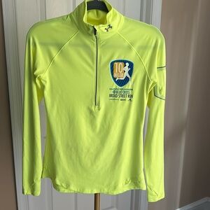 Neon Yellow Blue Cross Broad Street Run 3/4 Zip by Under Armour